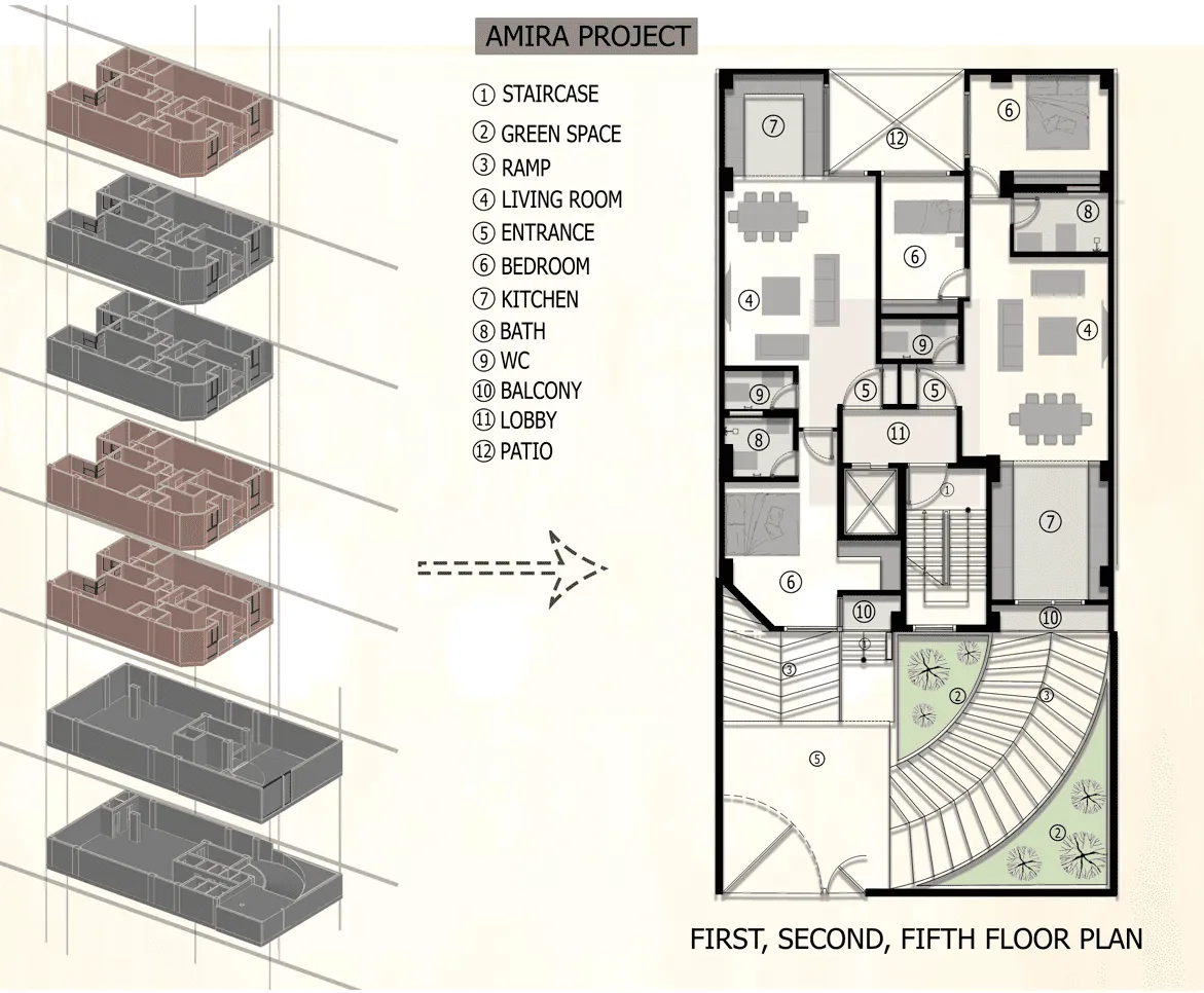 amira first-second-fifth floor